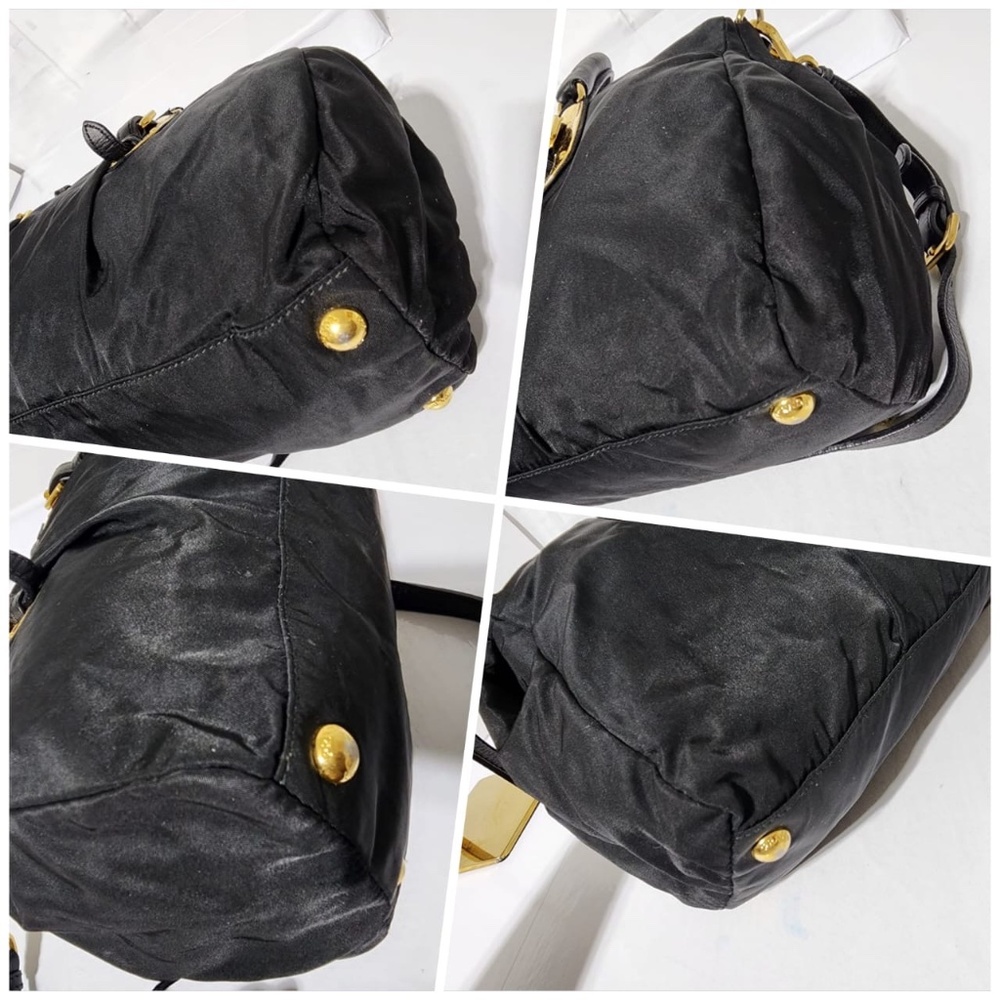Authentic Prada Convertible Satchel Tessuto Bag Black - Picture 6 of 13